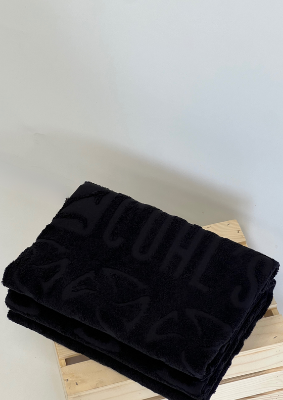 Monogram Beach Towel - Black