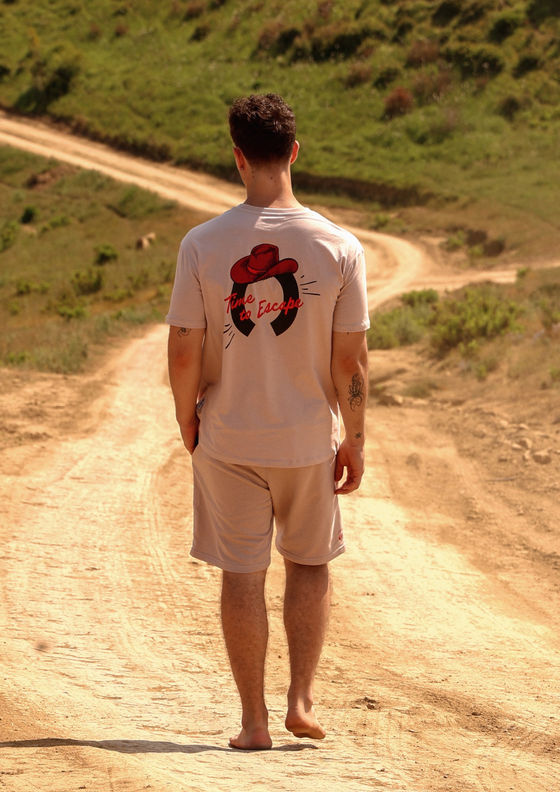 "Time to Escape" Shorts for Men - Ivory