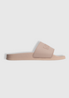 Slide Flat Rubber Sandals in Nude