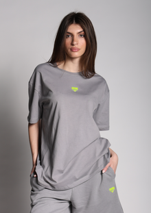  Oversize Cotton Label T-shirt For Women