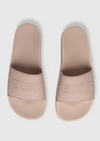 Slide Flat Rubber Sandals in Nude