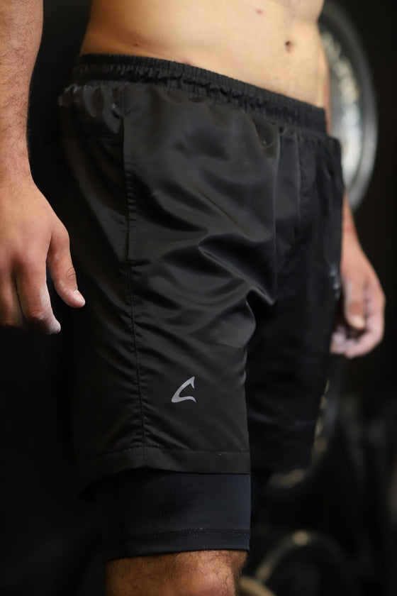 Two-In-One Fitness Shorts for Men